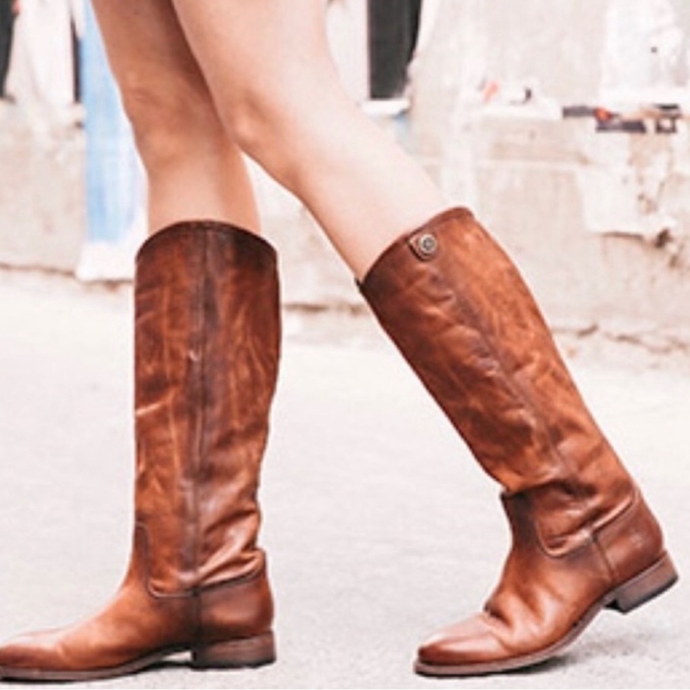 Frye Brown Leather Knee-High Boots